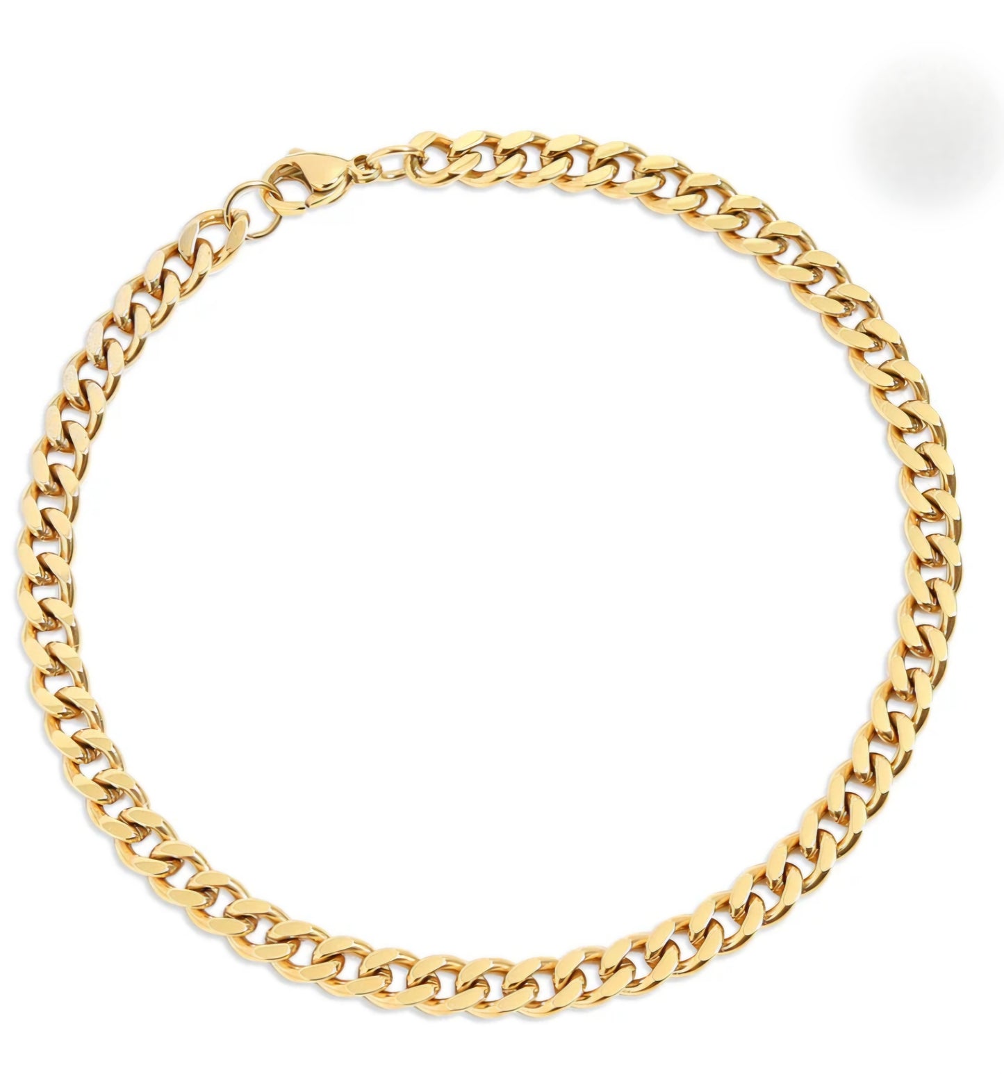 Bracelet 3mm Stainless Steel Curb Link Diamond Cut