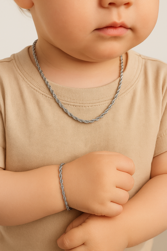 16 inch Stainless Steel Rope Chain Necklace