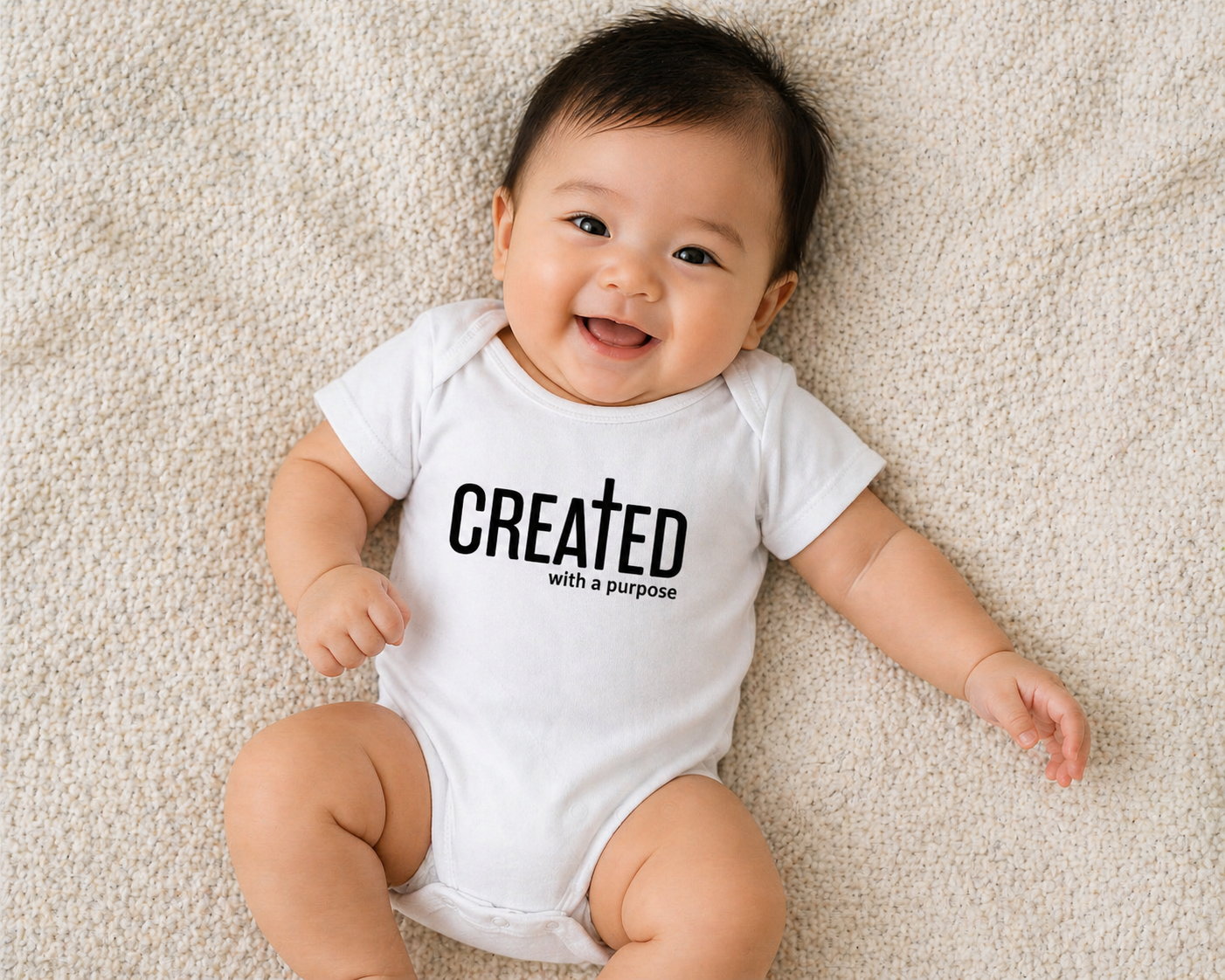 T-Shirt "Created with a Purpose"
