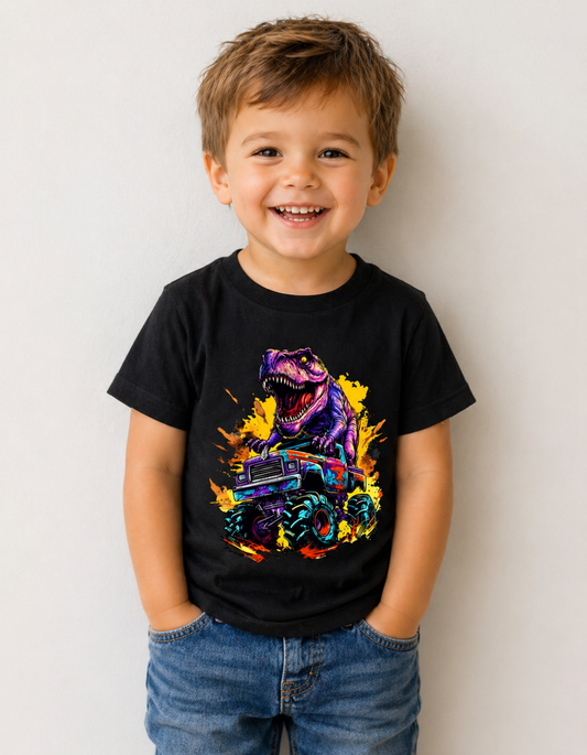 T Shirt Dinosaur Monster Truck